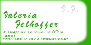 valeria felhoffer business card